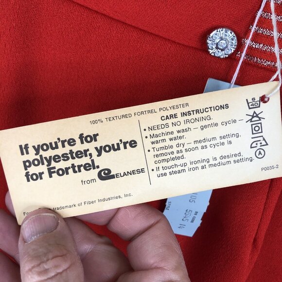 Vintage Celanese Maxi Skirt Women 14 Retro Polyester 70s Sailor Preppy Old Money - Picture 6 of 16